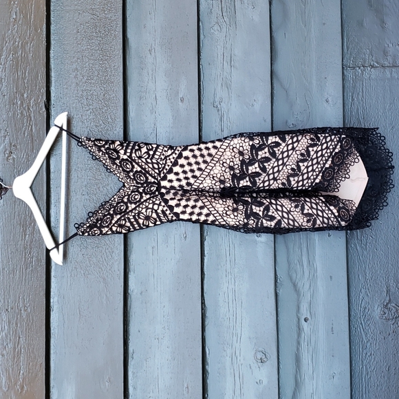 ASTR THE LABEL Black Hi-Lo Lace Bodycon Cocktail Dress sz XS Women's Evening - Picture 3 of 10